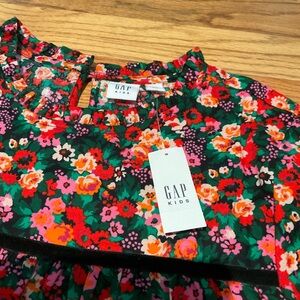 Gap Kids Floral Dress Shirt Girls XXL (14-16) New with Tag